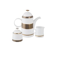 طقم عشاء بورسلان فاخر 107 قطعة بنقشة كاروهات ناعمة...