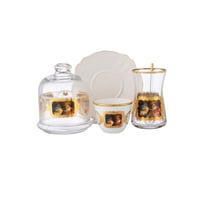 طقم شاي وقهوة زجاج تركي 25 قطعة