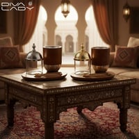 مبخرة ديفاليدي خشب ومعدن ذهبي 4 قطعة