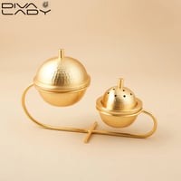 طقم مبخرة وعلبة عود معدن ذهبي من ديفاليدي مقاس 31*...