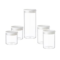 طقم مرطبانات زجاج 5 قطع