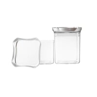 علب سكر وشاي و بهارات اكريلك مع استاند معدن 4 قطعة...