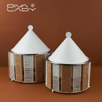 سخان طعام معدن هرمي ابيض ديكور خيوط مقلم 3 لتر من...