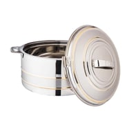 حافظة طعام اثينا معدن استيل وذهبي 4 لتر