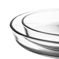 صواني فرن زجاج سادة مدور 2 قطعة