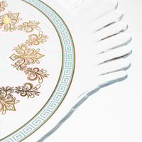 صحن تقديم زجاج تركي بقاعدة من صحن زجاج شفاف تركي م...