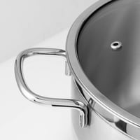 قدر ستالس ستيل تركي مقاس 26 غطاء زجاج