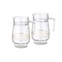 طقم شاي وقهوة زجاج 76 قطعة ذهبي