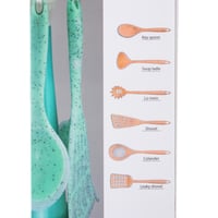 ملاعق غرف سيلكون مع حامل اخضر