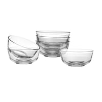 طقم زبادي زجاج 6 حبة