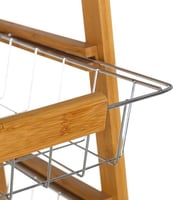 عربية من خشب البامبو لتخزين الخضراوات