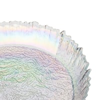 صحن تقديم حلويات زجاج تركي مدور مقاس 32 سم