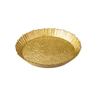 صحن تقديم حلويات زجاج تركي مدور مقاس 32 سم