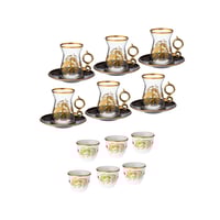 طقم شاي وقهوة 18 قطعة تركي