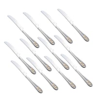 سكاكين طعام استيل وذهبي سيفين ونخلة 12 قطعة