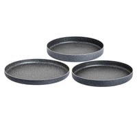 صواني بيتزا جرانيت تركي 3 قطعة رمادي