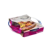 صواني فرن زجاج سادة مدور 2 قطعة