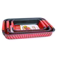 طقم صواني فرن مستطيل نيوفلون 3 قطع بطبقة عازلة للإ...