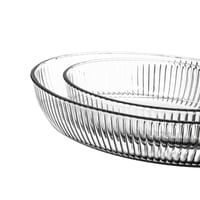 طقم صواني فرن زجاج بيضاوي 2 قطعة