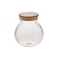 مرطبان زجاج بغطاء خشبي