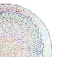 صحن تقديم حلويات زجاج تركي مدور مقاس 32 سم