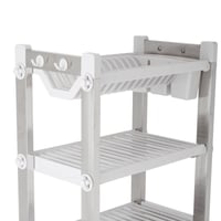 حامل صحون 3 دور من استانلس والبلاستيك