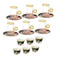 طقم شاي وقهوة 18 قطعة مجموعة الفتاة الجميلة