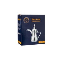 دلة قهوة سعودي كروم لماع سادة 1.6 ليتر