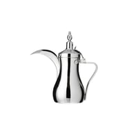 دلة قهوة سعودي كروم لماع سادة 1.6 ليتر