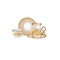 طقم شاي وقهوة 18 قطعة تركي