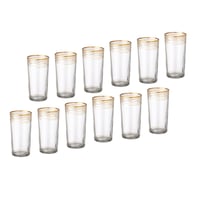 طقم شاي وقهوة زجاج 76 قطعة ذهبي