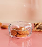 صحن تقديم بغطاء زجاج تركي pasabahce