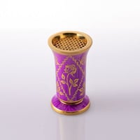 مبخرة سيراميك مزخرف ذهبي بنفسجي