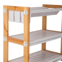 حامل صحون 3 دور من الخشب والبلاستيك