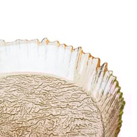 صحن تقديم حلويات زجاج تركي مدور مقاس 32 سم