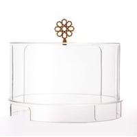 حامل كيك اكريلك بغطاء شفاف