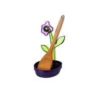 حامل ملاعق غرف بلاستيك الوان متعددة ديكور وردة