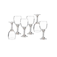 طقم كاسات عصير زجاج شفاف 6 قطع 100 مل