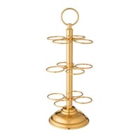 شيالة فناجين معدن ذهبي 12 خانة