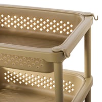 ارفف حامل خضار بلاستيك 4 ادوار بني