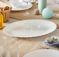 طقم عشاء اركوبال ابيض سادة 38 قطعة 6 اشخاص