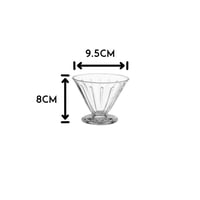 زبادي ايس كريم وحلا زجاج مخطط 165 مل 6 قطعة