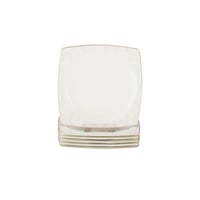 طقم صحون للحلا والفواكه والفطور 6 قطعة بورسلان مرب...