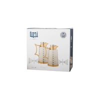 طقم ترامس النجمة 2 قطعة كروم و ذهبي 1 لتر