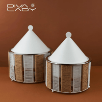 سخان طعام معدن هرمي ابيض ديكور خيوط مقلم 5 لتر من...