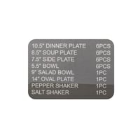 طقم عشاء بورسلان فاخر ابيض وذهبي بنقشات ناعمة 28 ق...