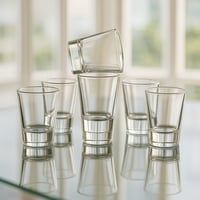 كاسات زجاج شفاف ميني سعة 100 مل 6 قطعة