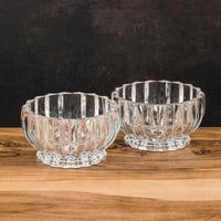 طقم زبادي حلا ومكسرات زجاج مخطط 6 قطعة 240 مل مقاس...