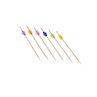 اعواد تمر خشب ملون مع كاسة زجاج