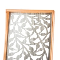 طقم صواني خشب 2 قطعة ارضية مزخرفة مع طبقة عازلة اك...